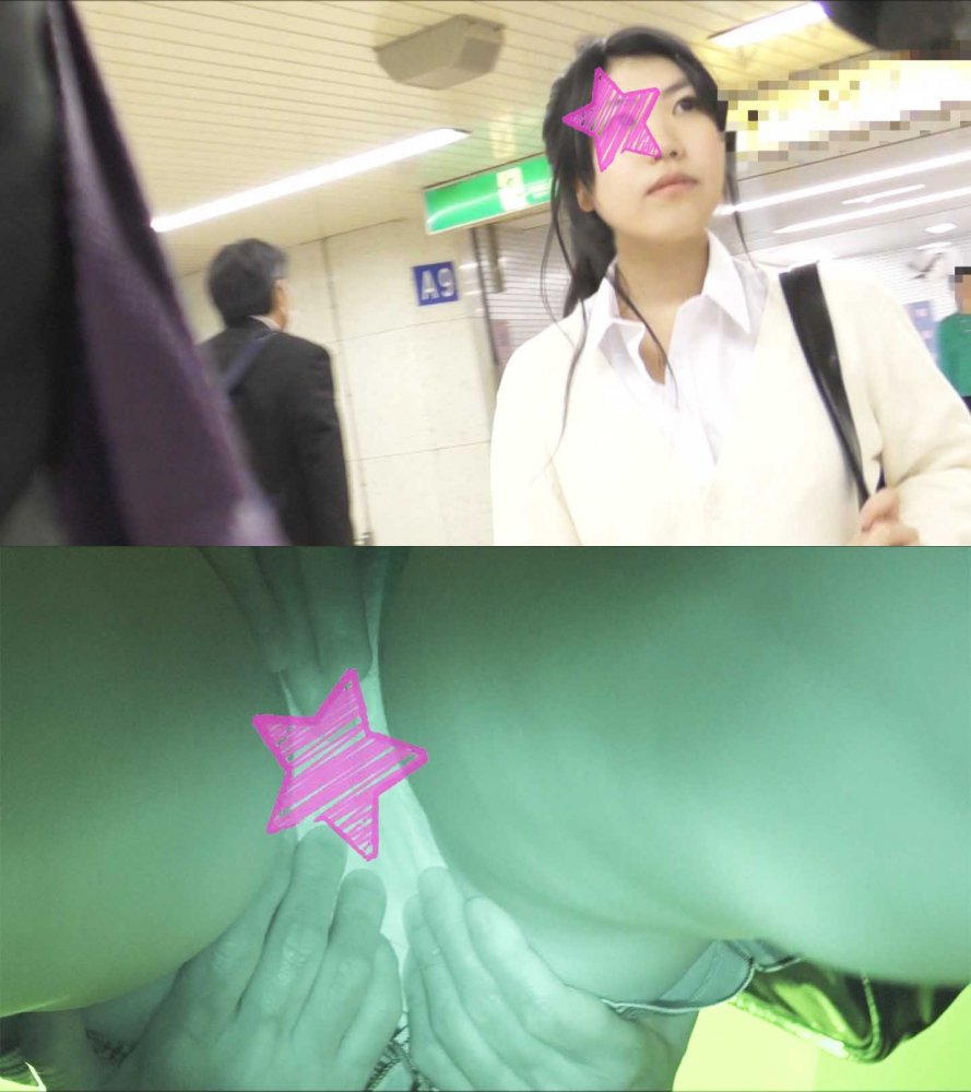 【電車痴漢】顔出し制服J系★ポニーテール私立J系を前後2名で挟み撃ち★堪えきれず太腿痙攣 【電車痴漢】顔出し制服J系★ポニーテール私立J系を前後2名で挟み撃ち★堪えきれず太腿痙攣