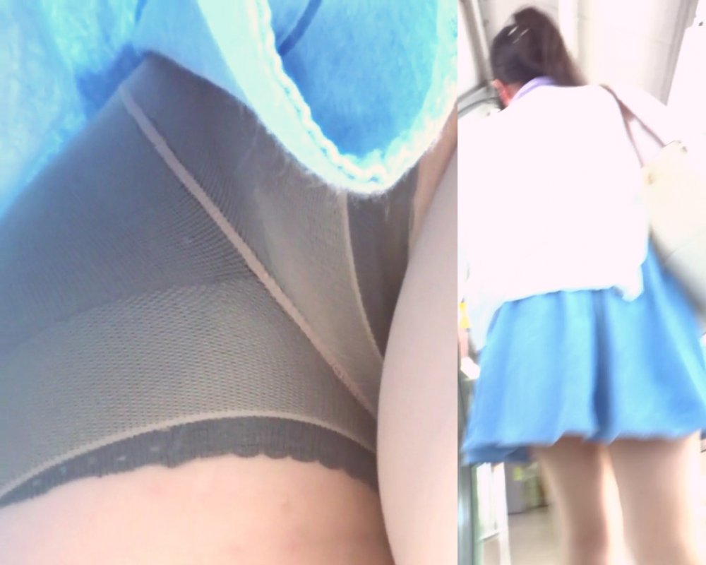 パンチラ盗撮 女子大生 黒パンツ超接近逆さ撮り パンチラ盗撮 女子大生 黒パンツ超接近逆さ撮り