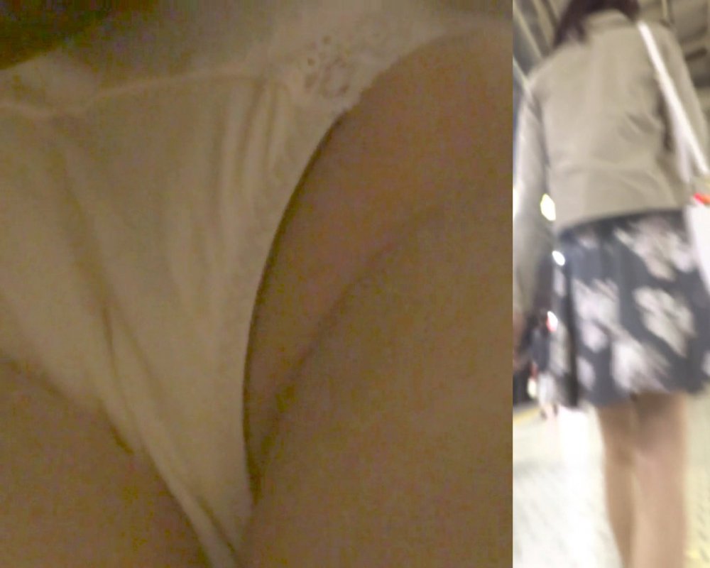 パンチラ OLさん 白パンツを背後から激写 パンチラ OLさん 白パンツを背後から激写